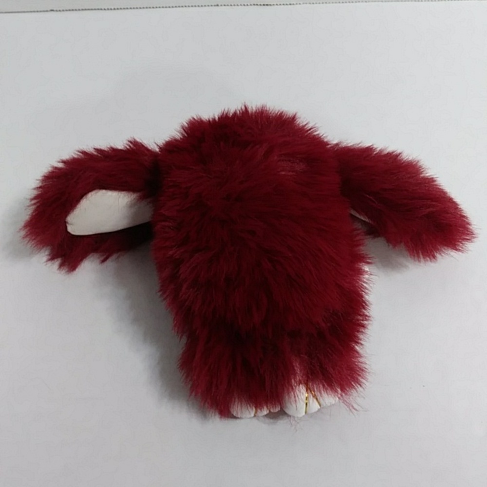 Luxe Burgundy Furry Long Eared Bunny Bag Charm *NWOT* - Picture 5 of 5